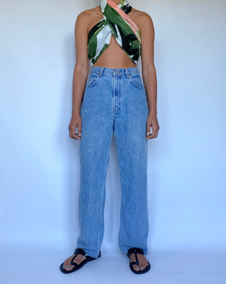 VINTAGE SCARF TOP 3053