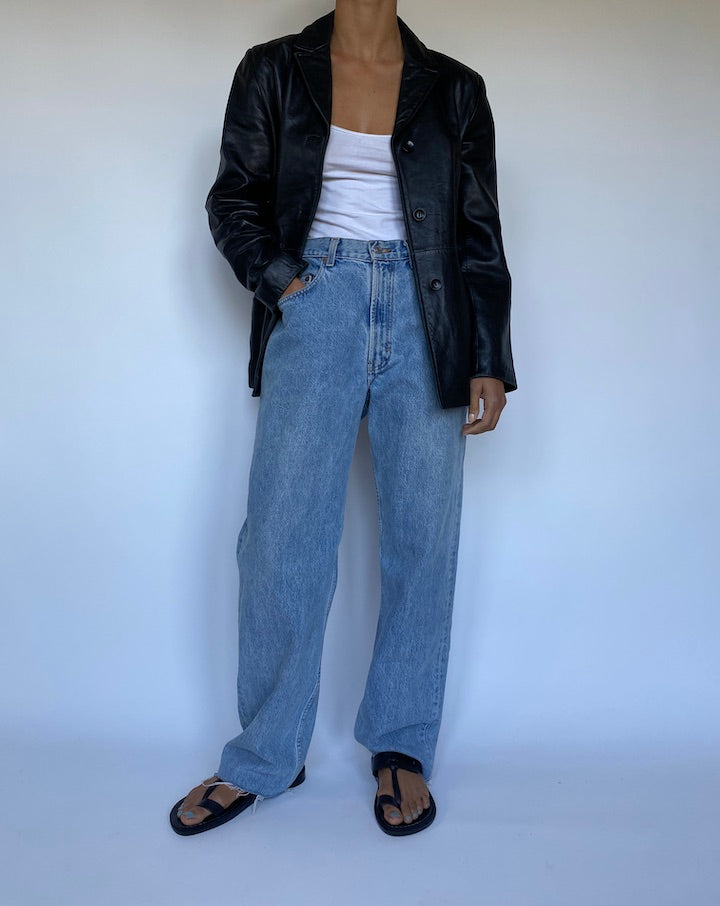 VINTAGE BLACK LEATHER JACKET 3061