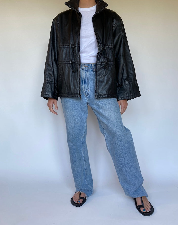 VINTAGE BLACK LEATHER JACKET 3102