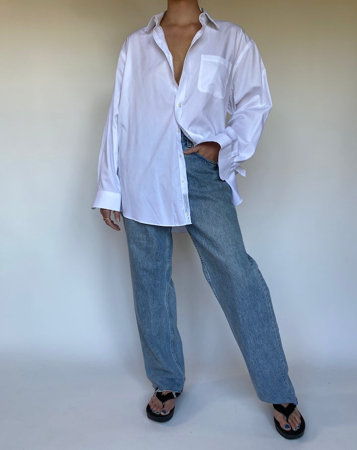 VINTAGE WHITE OVERSIZED SHIRT 3121
