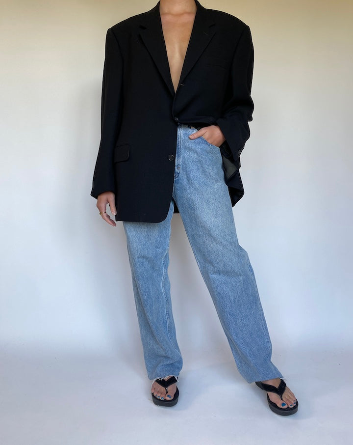VINTAGE BLACK BLAZER 3122