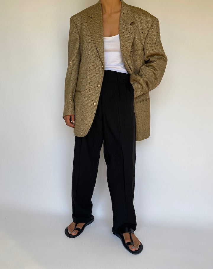 VINTAGE BEIGE SINGLE BREASTED BLAZER 3133