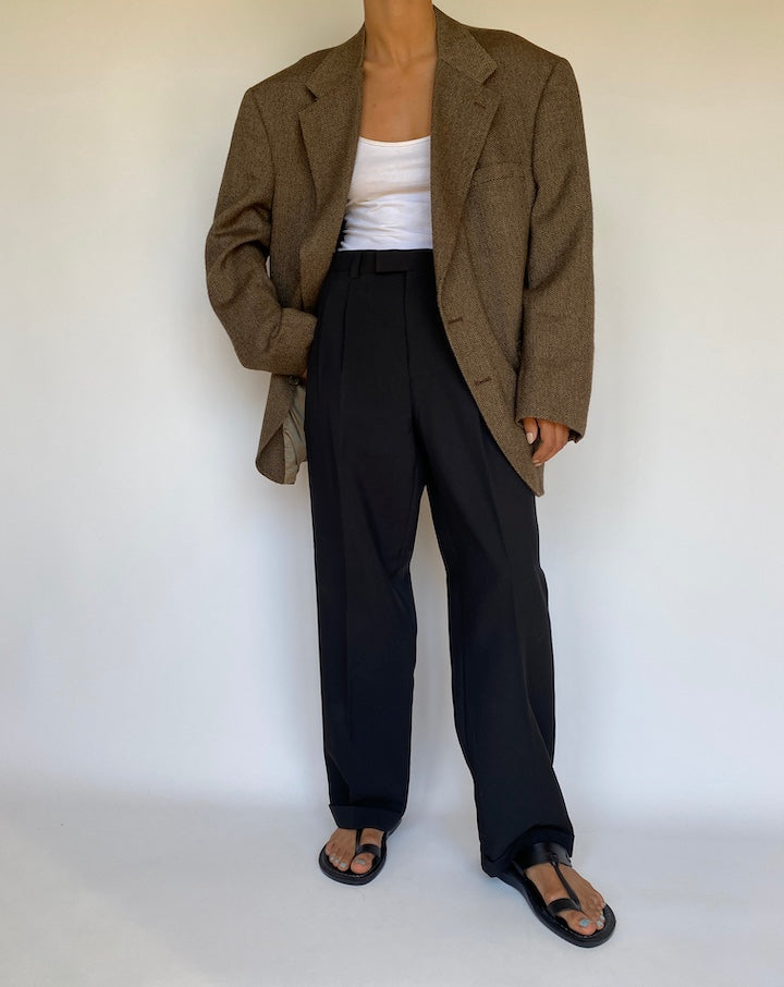 VINTAGE BROWN WOOL BLAZER 3135