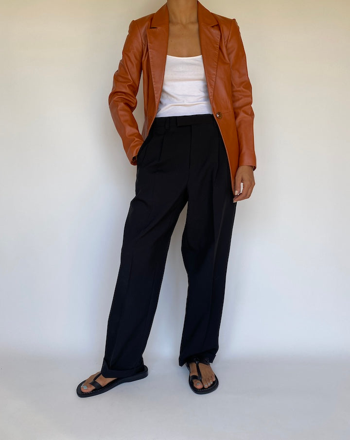 VINTAGE BROWN LEATHER JACKET 3138