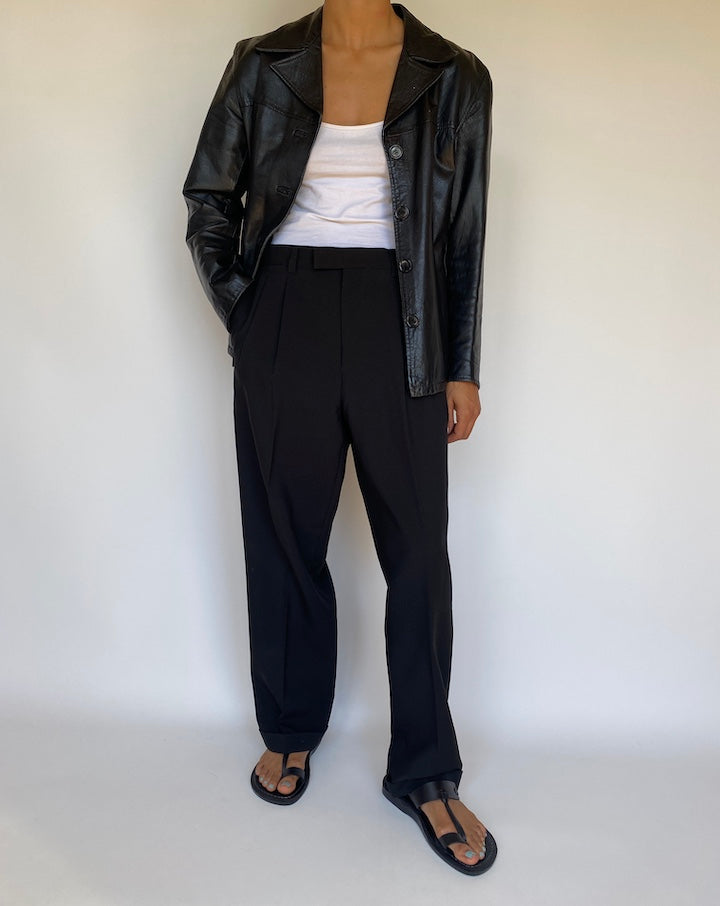 VINTAGE BLACK LEATHER JACKET 3141