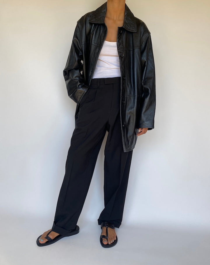 VINTAGE BLACK LEATHER JACKET 3143