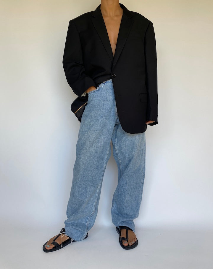 VINTAGE BLACK OVERSIZED BLAZER 3157