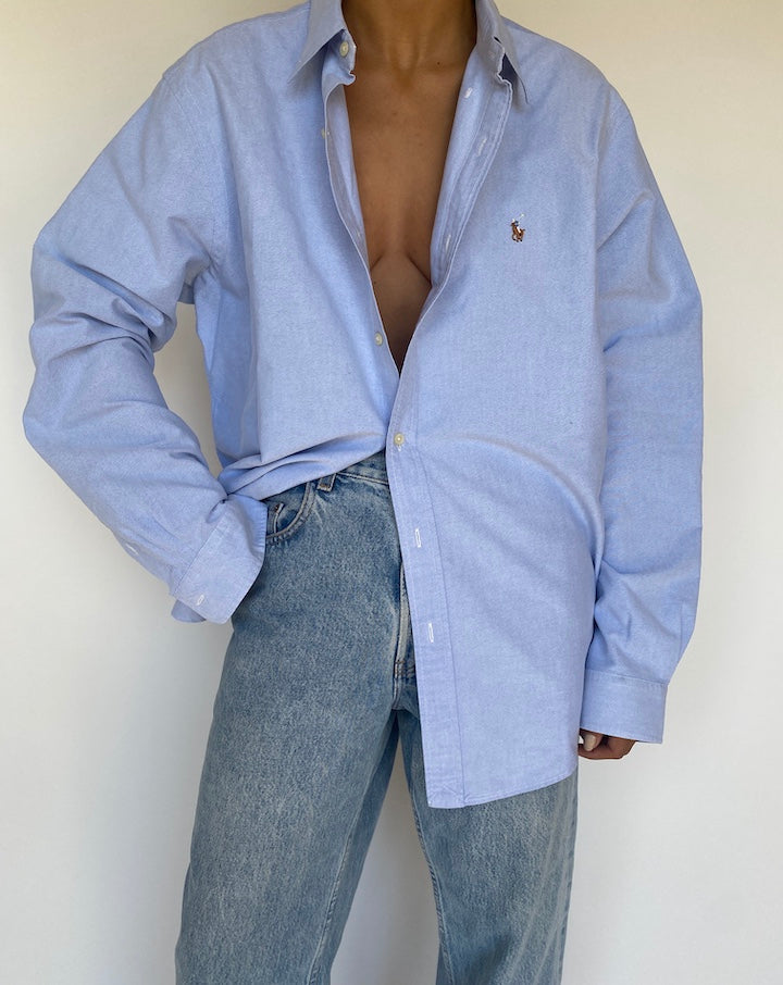 VINTAGE LIGHT BLUE RALPH LAUREN SHIRT 3175