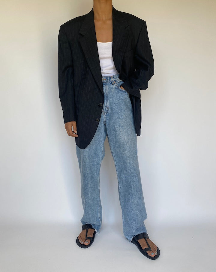 VINTAGE PINSTRIPED BLAZER 3182