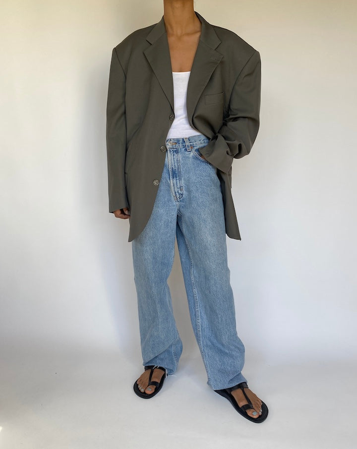 VINTAGE SINGLE BREASTED WOOL BLAZER 3206