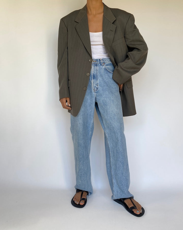 VINTAGE PINSTRIPED BLAZER 3221