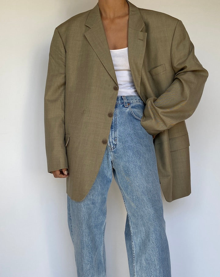 VINTAGE OVERSIZED BEIGE BLAZER 3243