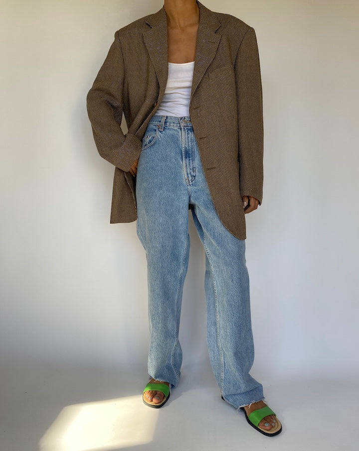 VINTAGE BROWN WOOL BLAZER 3236