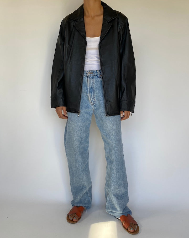 VINTAGE BLACK LEATHER JACKET 3245