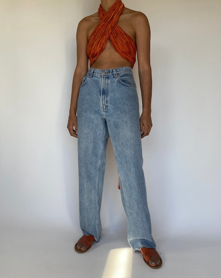 VINTAGE SCARF TOP 3246