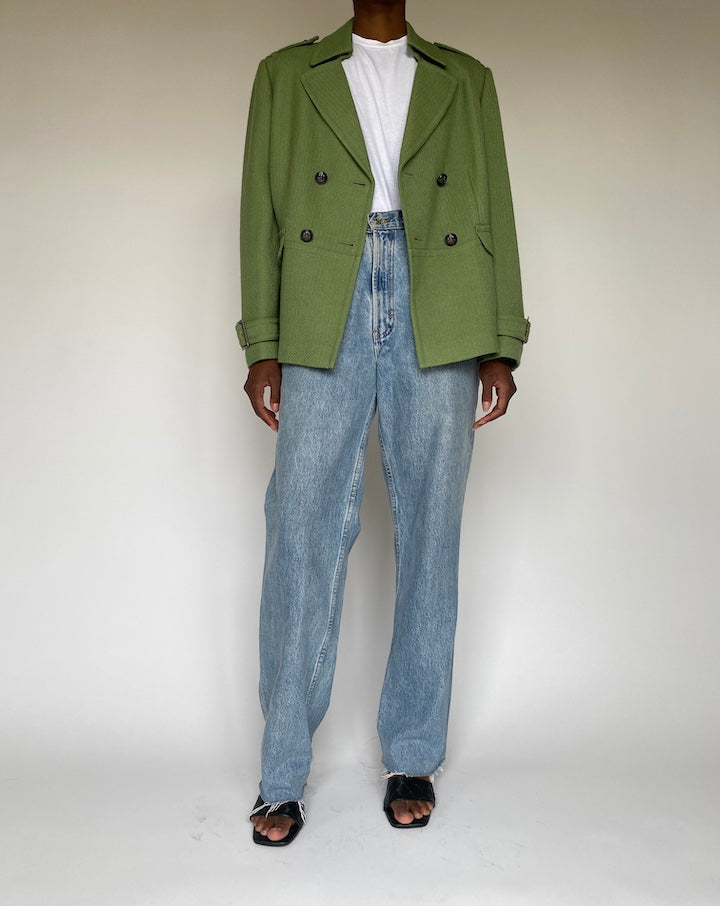 VINTAGE GREEN BLAZER 3345