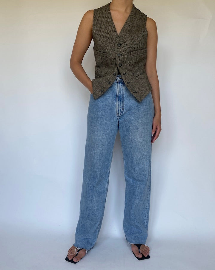 VINTAGE BROWN VEST 3450