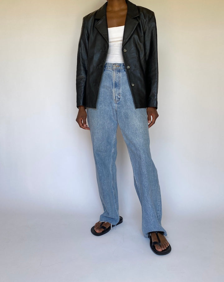 VINTAGE BLACK LEATHER JACKET 3697