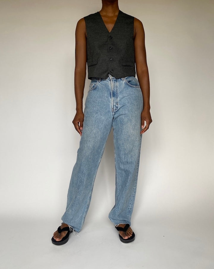 VINTAGE GREY VEST 3871