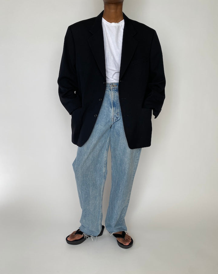 VINTAGE BLACK BLAZER 3882