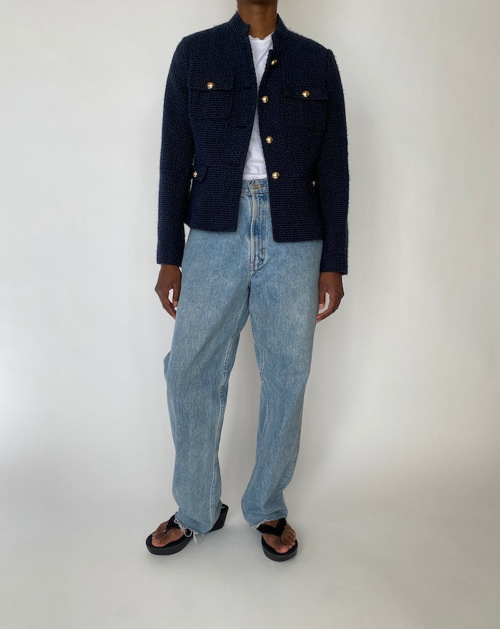 VINTAGE NAVY TWEED JACKET 3889