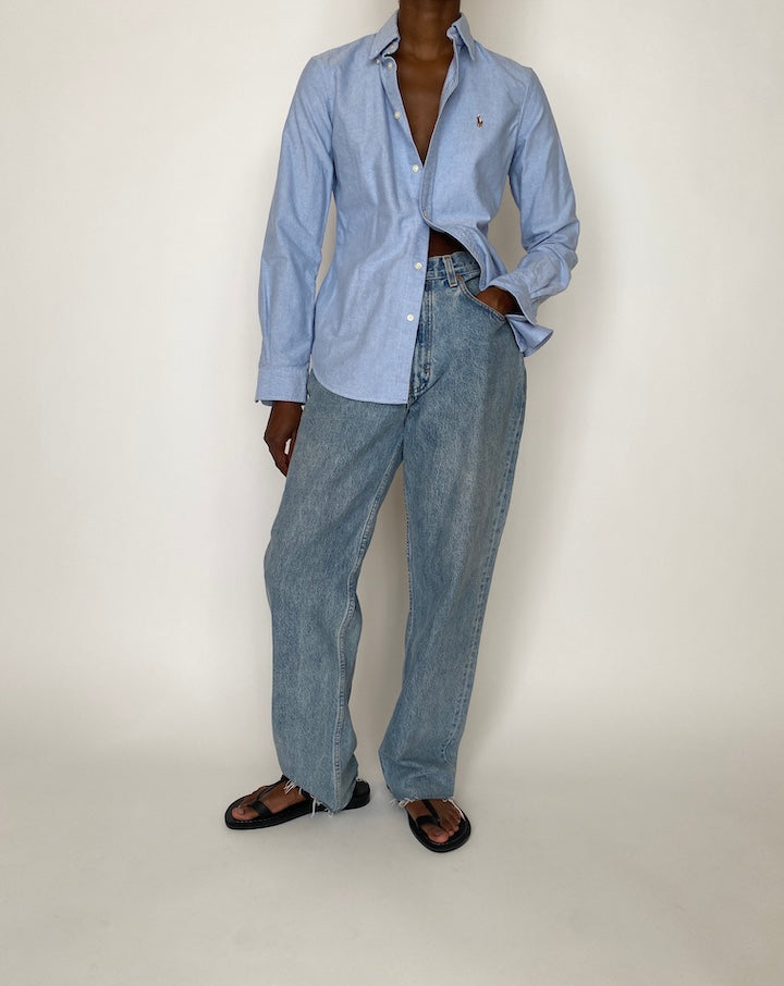 VINTAGE BLUE RALPH LAUREN SHIRT 3912