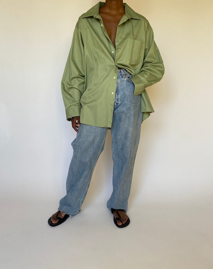 VINTAGE OVERSIZED GREEN SHIRT 3973