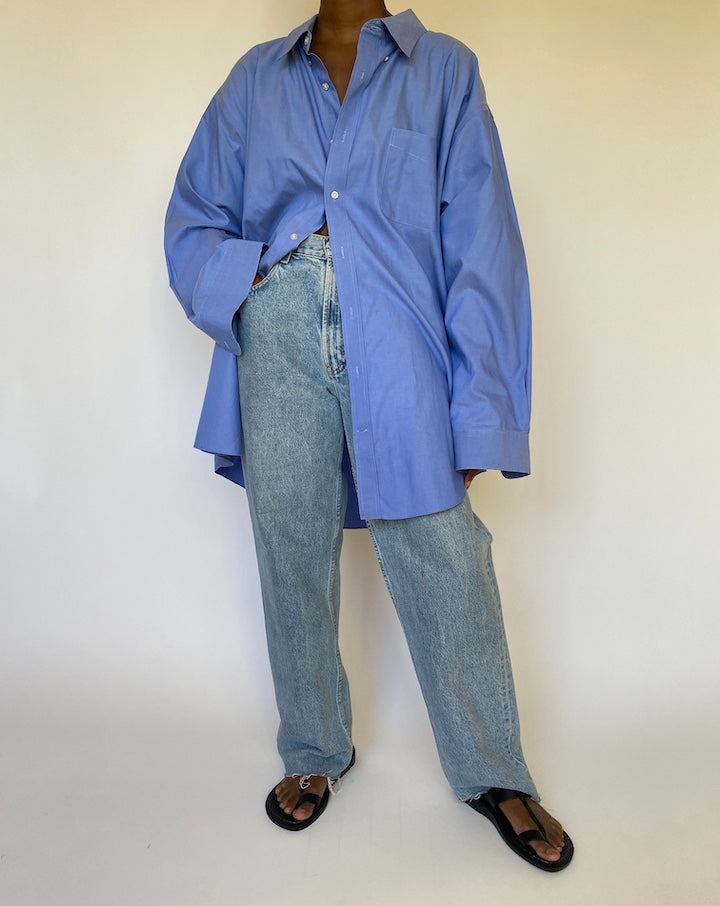 VINTAGE BLUE COTTON SHIRT 3974