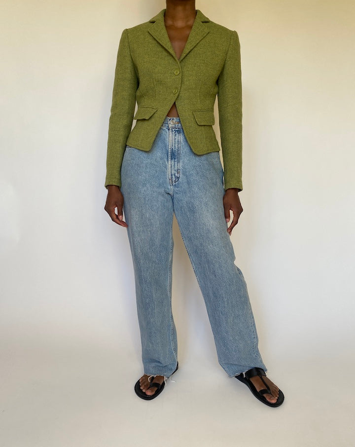 VINTAGE GREEN BLAZER 3981