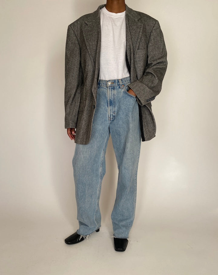 VINTAGE OVERSIZED GREY BLAZER 4070