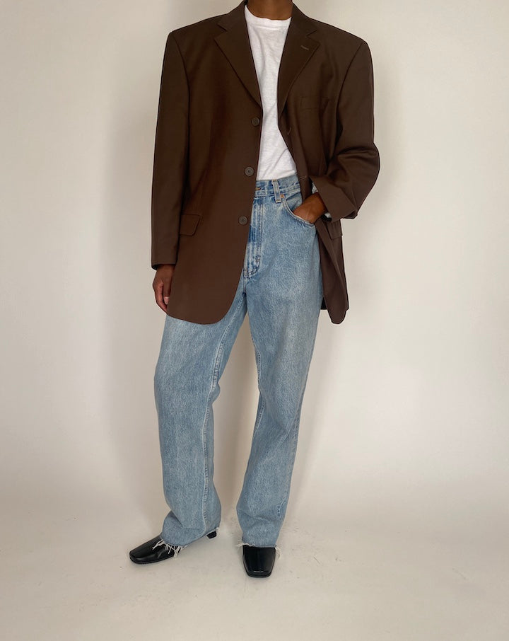 VINTAGE BROWN BLAZER 4074