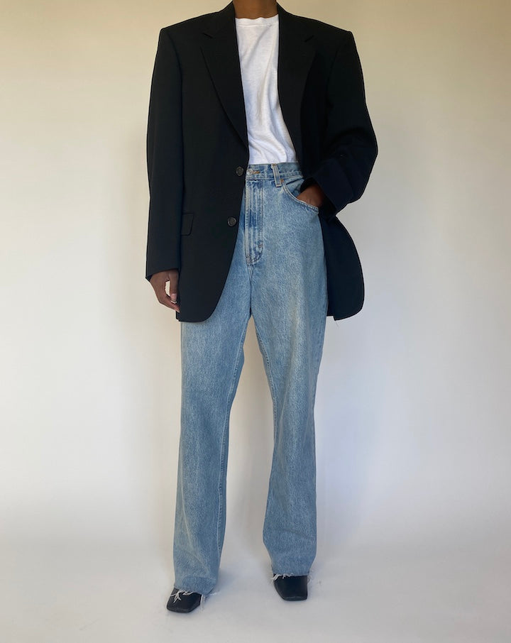 VINTAGE BLACK BLAZER 4093