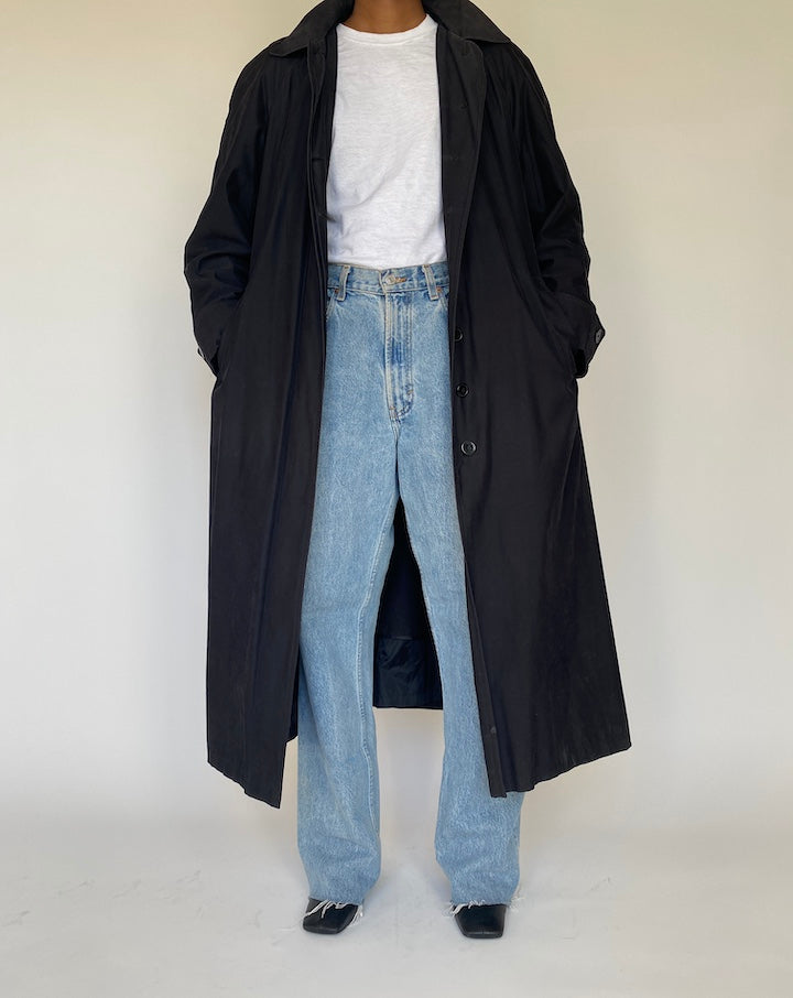 VINTAGE BLACK LONG COAT 4106