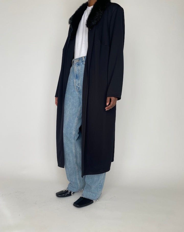 VINTAGE LONG BLACK CARDIGAN 4147