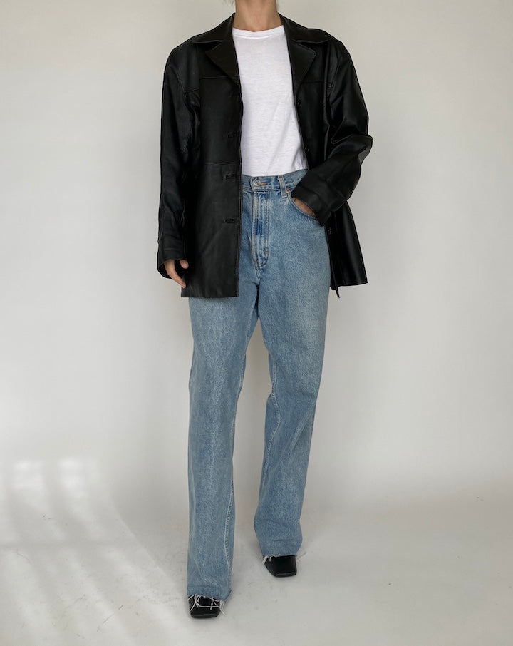 VINTAGE BLACK LEATHER JACKET 4177