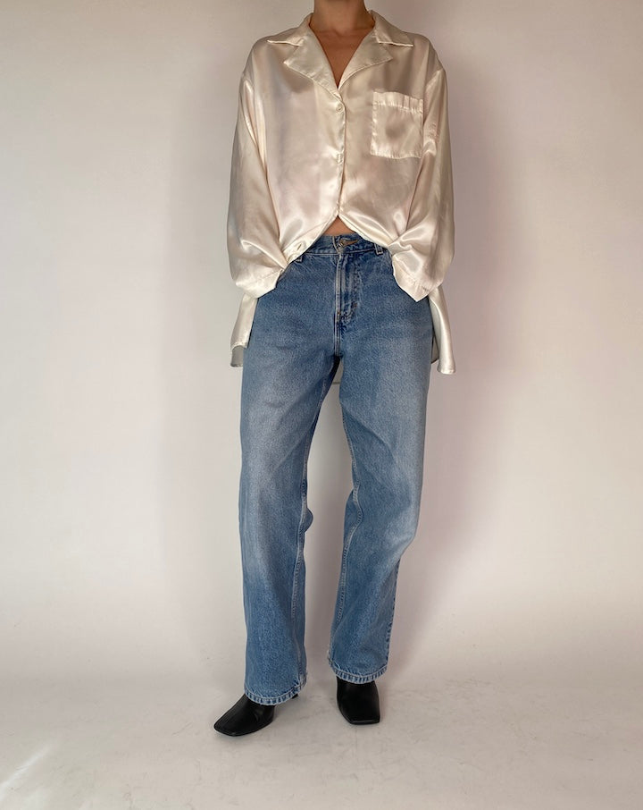 VINTAGE CREAM OVERSIZED SHIRT 4234