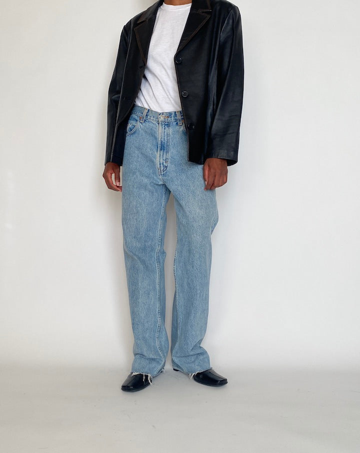 VINTAGE BLACK LEATHER JACKET 4265