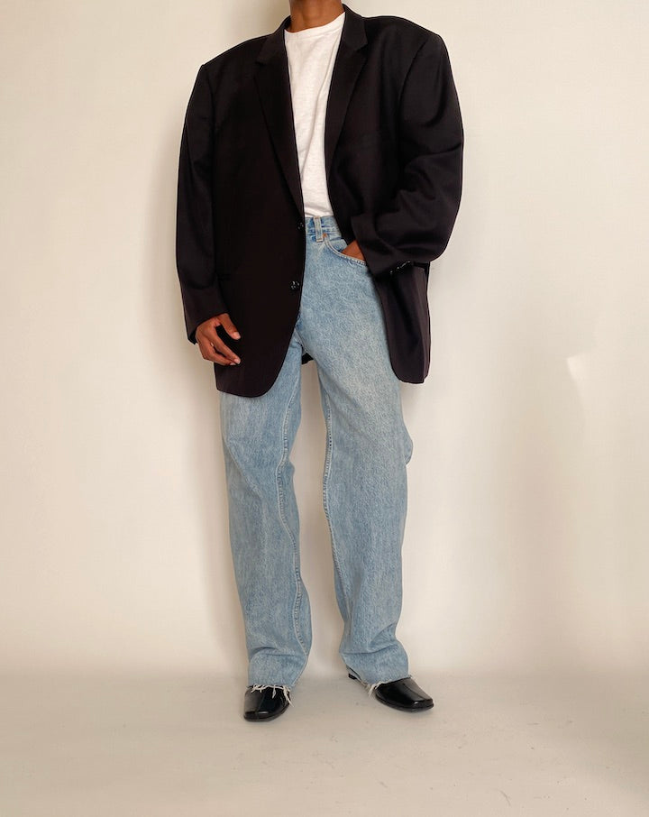 VINTAGE BLACK OVERSIZED BLAZER 4284