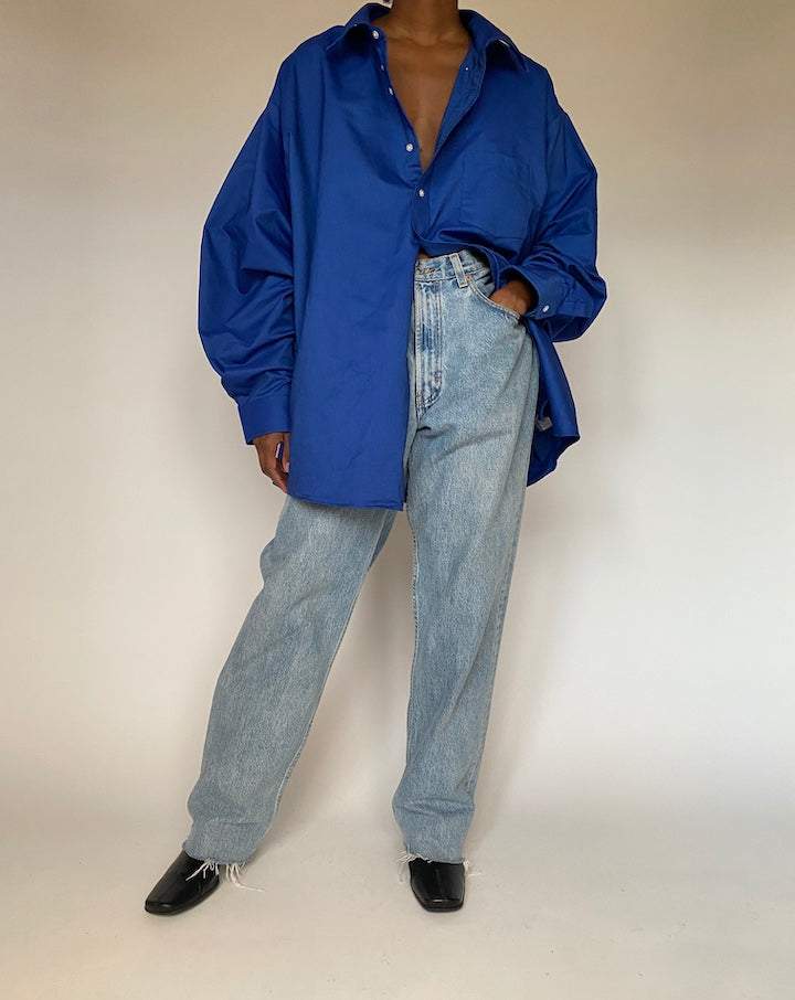 VINTAGE OVERSIZED BLUE SHIRT 4428
