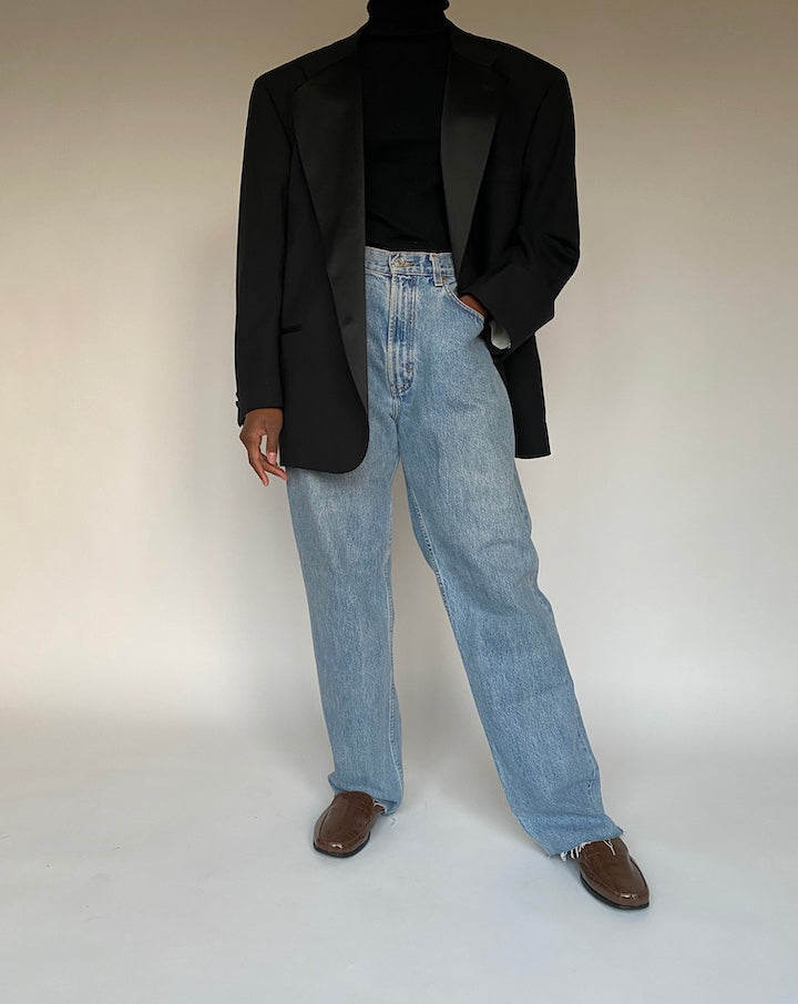 VINTAGE BLACK SINGLE BREASTED BLAZER 1697