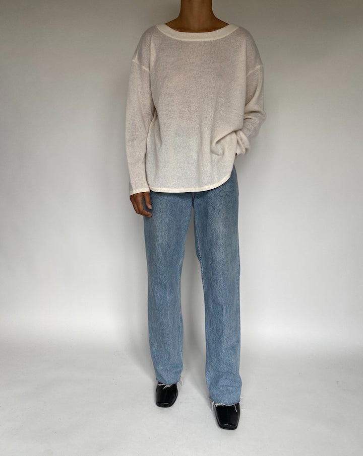 VINTAGE CREAM CASHMERE SWEATER 1784