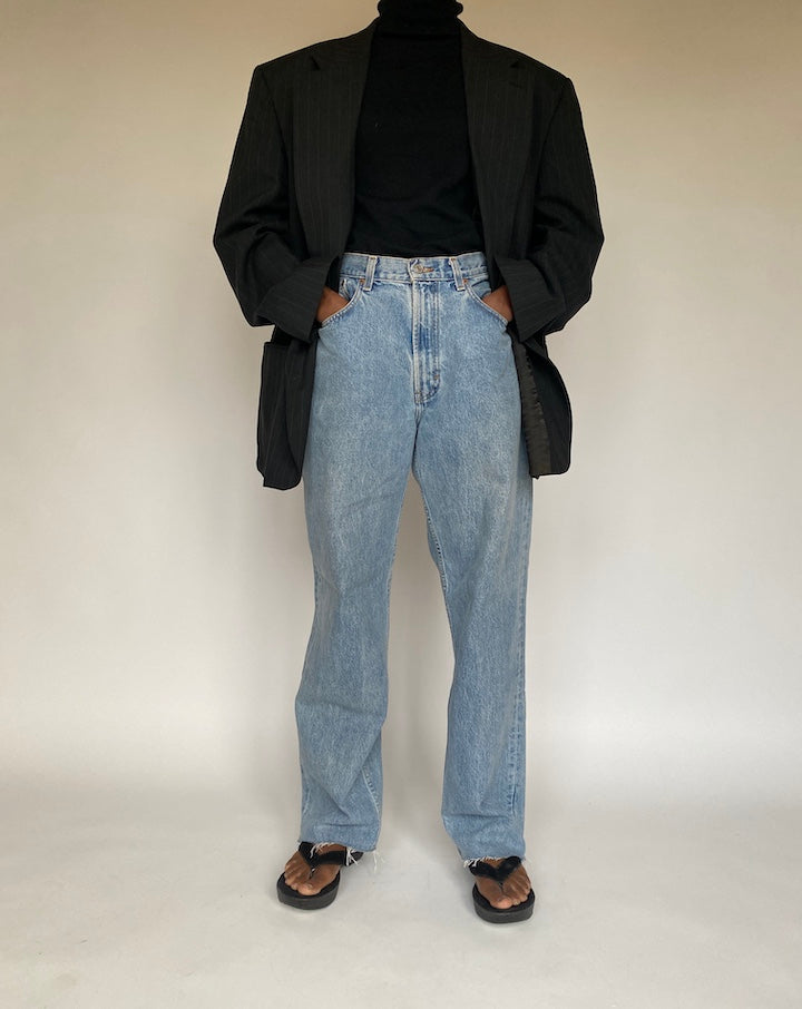 VINTAGE OVERSIZED PINSTRIPED BLAZER 1712