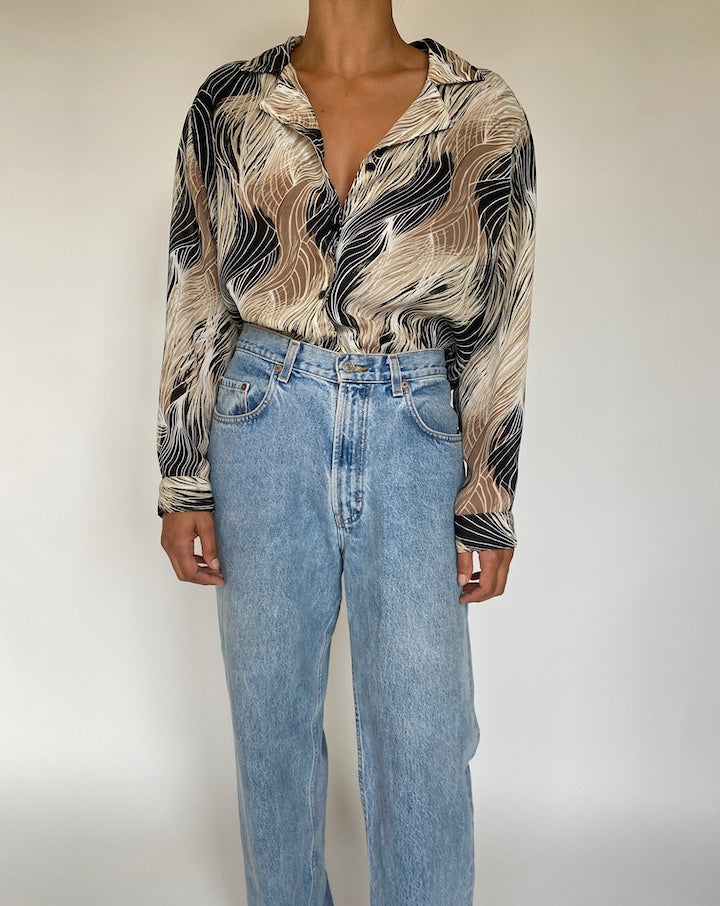 VINTAGE BUTTON DOWN BLOUSE 1739