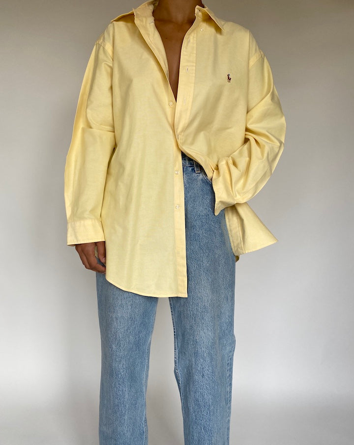 VINTAGE OVERSIZED YELLOW RALPH LAUREN SHIRT 1743