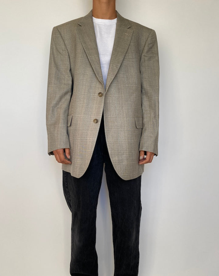 VINTAGE GREY SILK AND WOOL BLAZER 1831