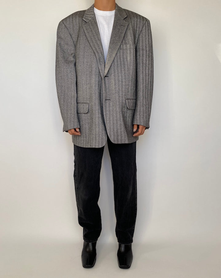 VINTAGE GREY SINGLE BREASTED BLAZER 1832
