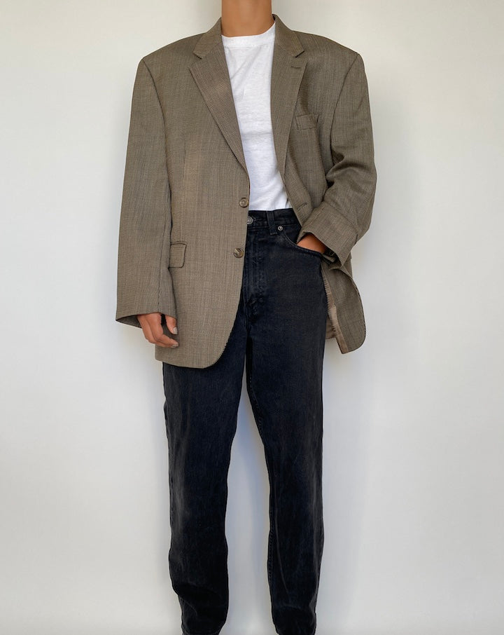 VINTAGE SINGLE BREASTED WOOL BLAZER 1835