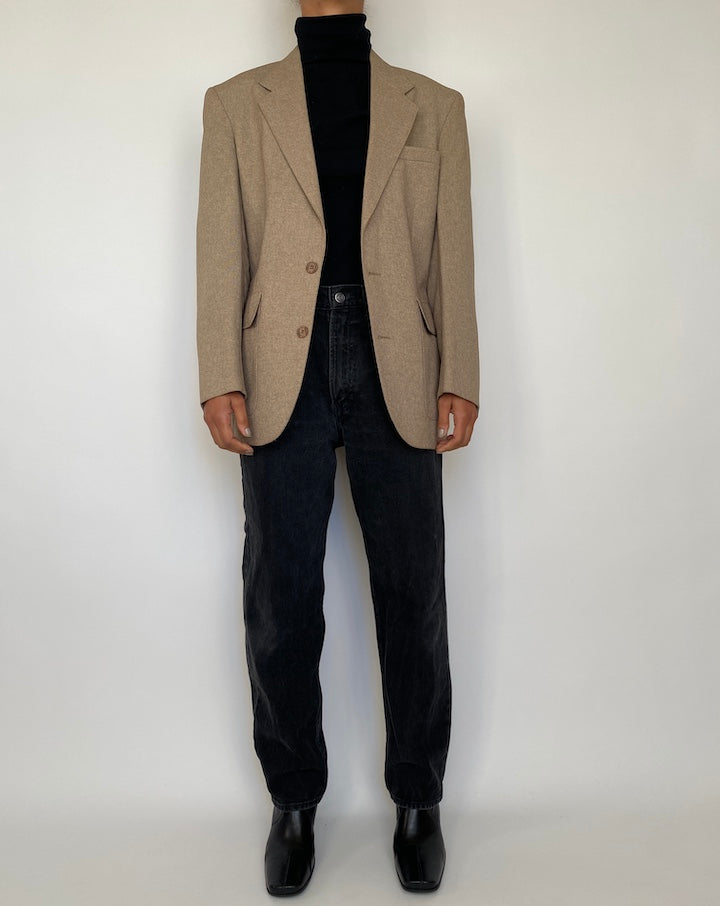 VINTAGE BEIGE SINGLE BREASTED LEVIS BLAZER 1842