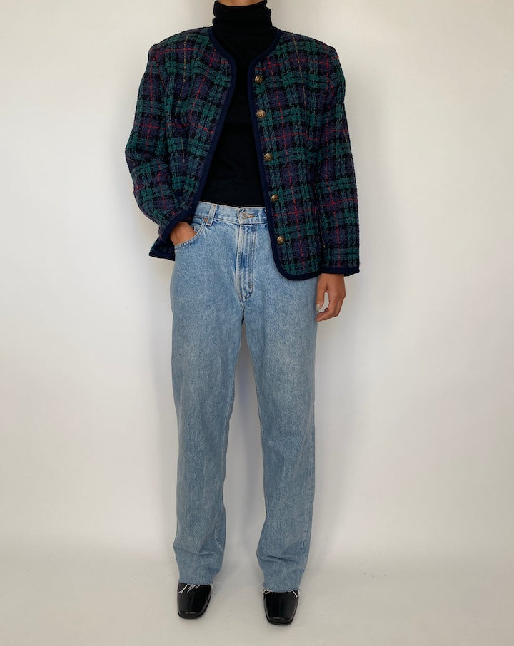 VINTAGE GREEN BLAZER JACKET 1856