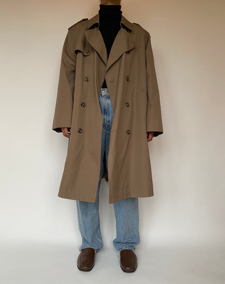 VINTAGE OVERSIZED BROWN TRENCH COAT 1897